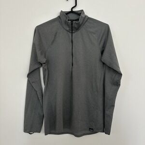 Patagonia Capilene Top Men Small Gray Cold Baselayer Midweight Half Zip Polartec